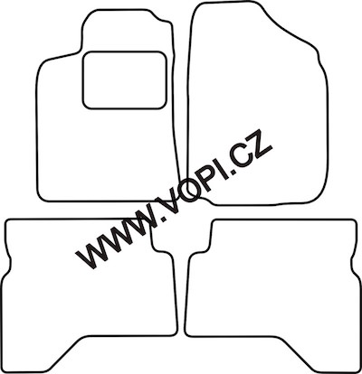 Textil-Autoteppiche Mitsubishi Pajero Sport 2004 - 2008 Carfit (3049)